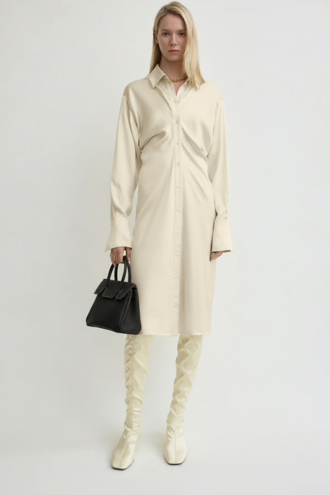 کیف دستی تمام چرم و دست دوز نینا nina از پرم سازه های ماکان - makan leathercrafts